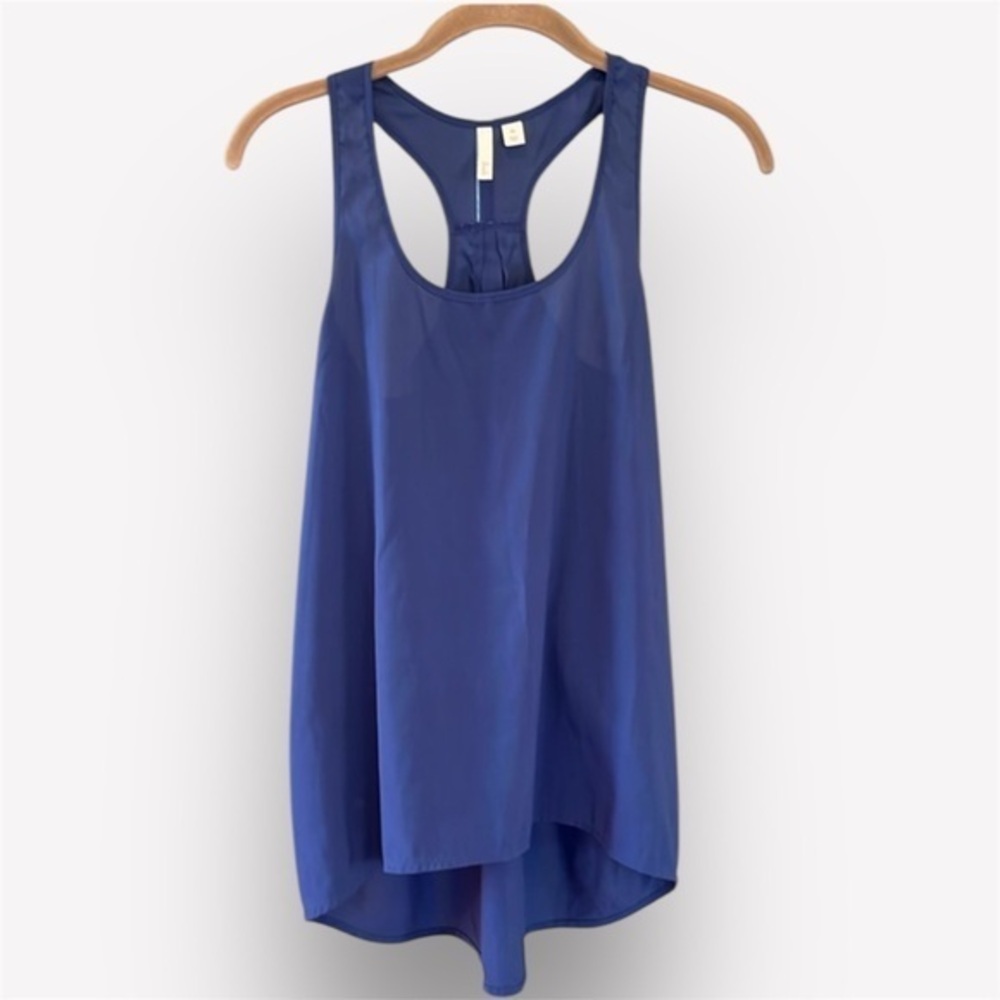 🛼🥑Frenchi by Nordstrom Racerback Tank Top |royal blue flowy scoop draped  XS